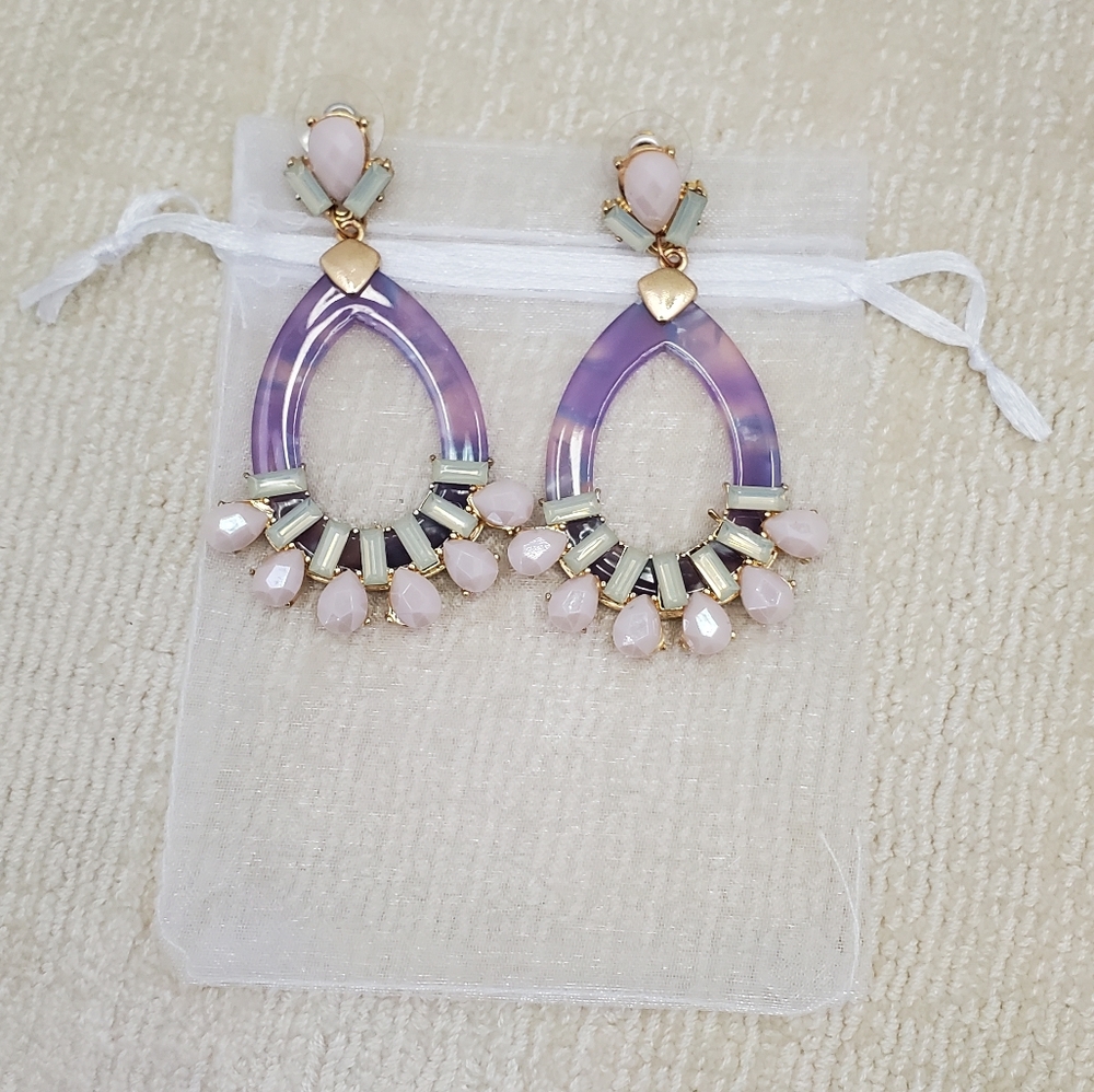 Express Multi-Stone Acrilic Earrings